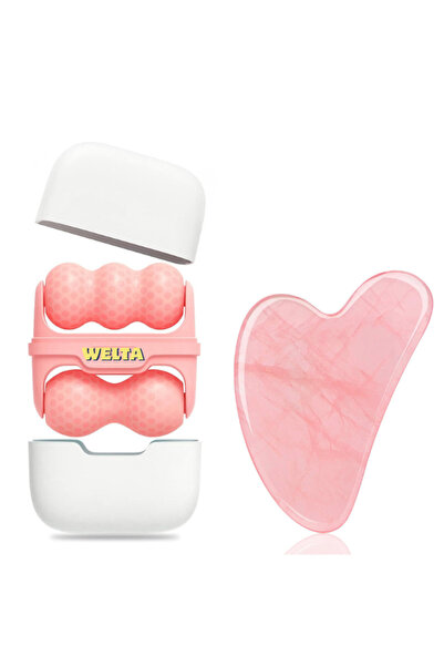 Welta Ice Roller Çift Taraflı Buz Silindiri Terapi Etkili Ve Pembe Kuvars Kal...