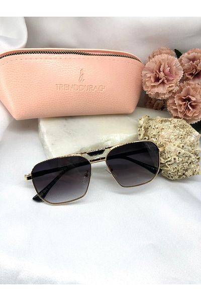 Di Caprio Kent Retro Gray Purple Women's Sunglasses