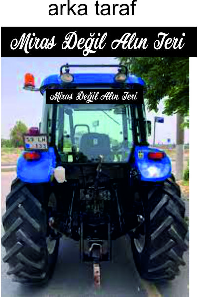 Kurt Reklam Dünyası Traktör otomobil motor Araç sticker Miras Değil Alın Teri