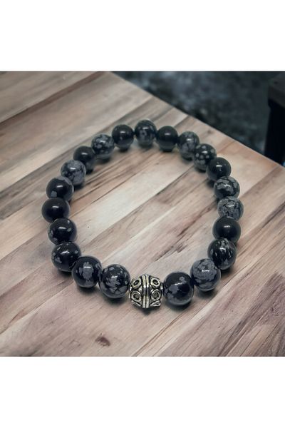 eHediyecim Sagittarius Sign Negative Energy Purification Stone - Obsidian Natural Stone Bracelets