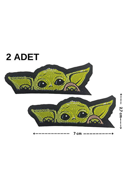 Megas Etiket Ütü ile Yapışan Baby Yoda - Grogu Dokuma Arma/Yama