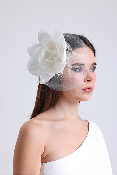 Tangül&Ali'S Moda Evi Tulle Wedding Hat, Bridal Accessory