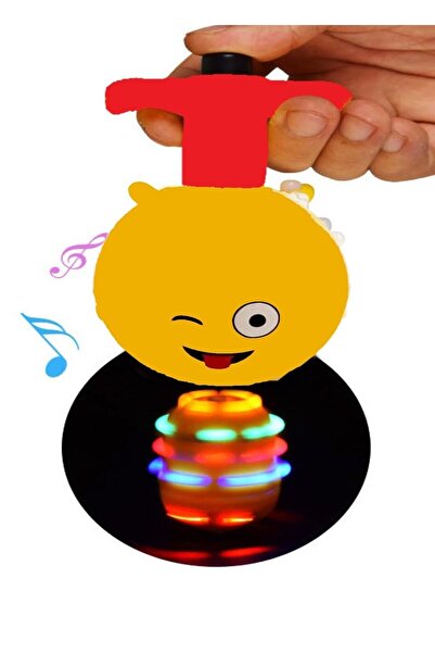 abnturk Kurmalı Fırdöndü Emoji Gülen Yüz Haylaz Topaç Işıklı ve Müzikli Süper...