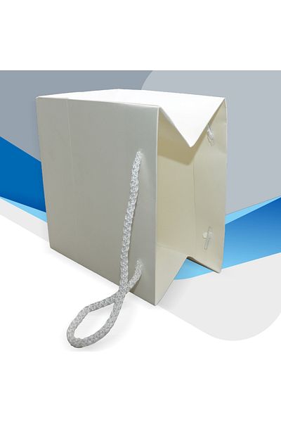 ecenplast White Cardboard Bag 16x16x10 cm 25 Pieces