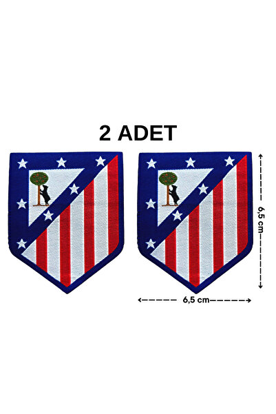 Megas Etiket Ütü ile Yapışan Atletico Madrid Logo Dokuma Arma/Yama