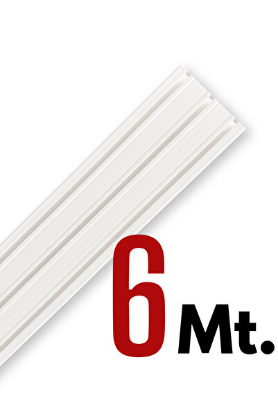 Bilarch 3 Raylı Korniş Perde Rayı 6 Metre Kaliteli Sağlam Ambalaj