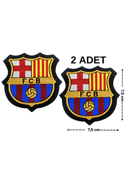 Megas Etiket Ütü ile Yapışan FC Barcelona Takım "Büyük Boy" Dokuma Arma