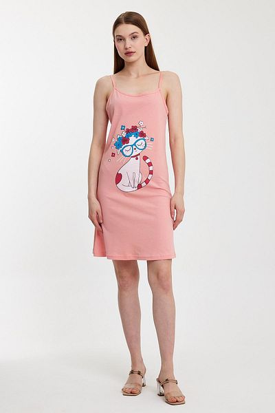 Penyelux Women's Printed Beach Fashion Sea Textile Dress Tunic Pareo Pink
