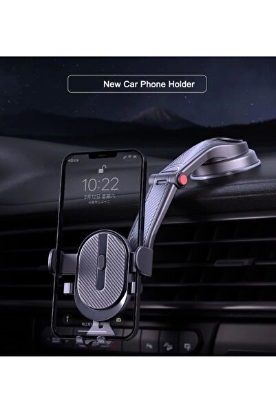 MyBlack Araç Torpido Üstü Vakumlu Telefon Tutucu Güçlü Vakum Ayarlı Tutucu