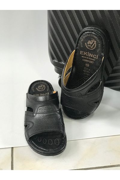 t-step Ανδρικές Παντόφλες Ορθοπεδικές Γνήσιες Δερμάτινες