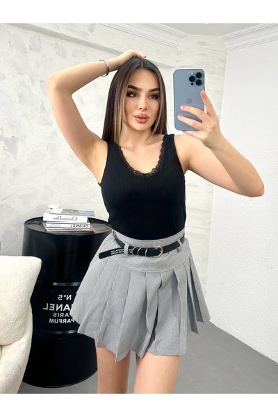 modavingo Γυναικείο μαύρο κορμάκι με λεπτομέρεια από δαντέλα με λαιμόκοψη σε ...