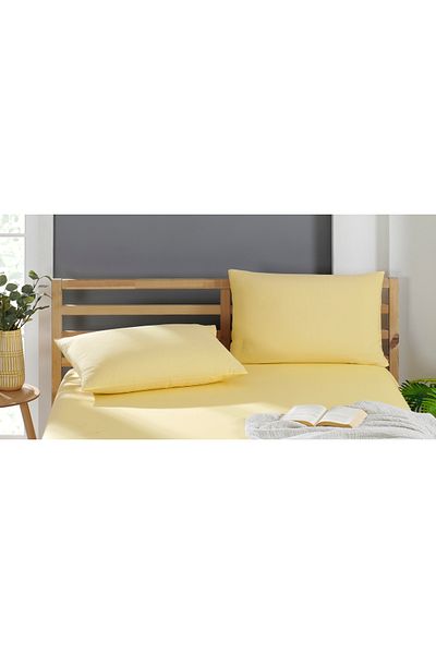 INTER Z 2 Pieces Cotton Pillow Case 50 X 70 Cm Yellow