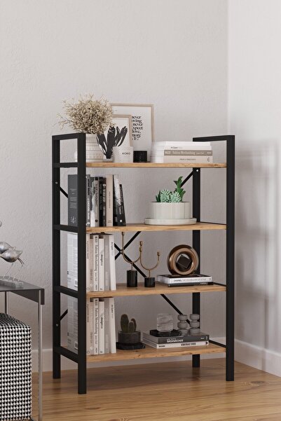 Tedarikcenter Derin 4 Raflı Kitaplık Çok Amaçlı Mutfak Rafı Dekoratif Ayakkab...