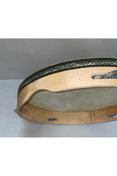 Ece müzik aletleri 45 cm HAYVANİ DERİLİ ZİLLİ BENDİR KILIF HEDİYELİ