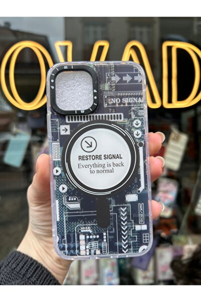 OVADA İphone 11 Uyumlu Magsafe Kablosuz Şarj Destekli Hologramlı Premium Kılıf