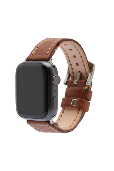 Handmade Apple Watch Strap, 42,44,45,49 mm Case, Genuine Genuine Leather, Hand Sewing,