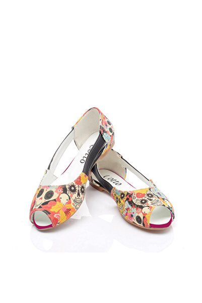 Cotto Shoes Štampani ženski baletski stanovi u boji platna