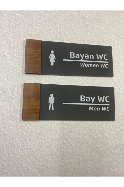 Dekokonsept Wooden Serisi Wc Yönlendirme Seti 24x9 cm