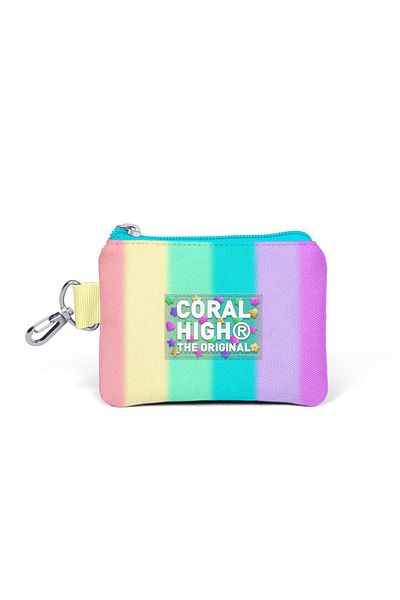 Coral High Colorful Striped Coin Purse 21899