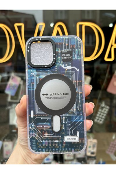 OVADA İphone 12 Pro Max Uyumlu Magsafe Kablosuz Şarj Destekli Hologramlı Premium Kılıf