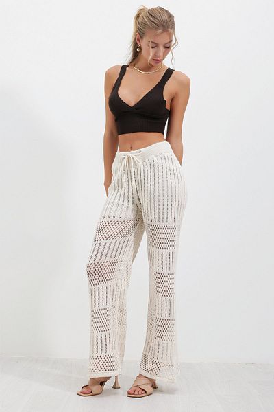 HAKKE Openwork Rope Lacing PANT
