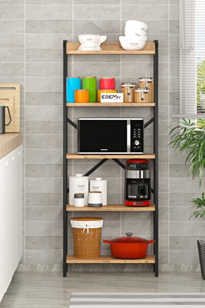 EGEMEV 5 Raflı Mutfak standı mutfak rafı düzenleyici mikrodalga fırın baharat...