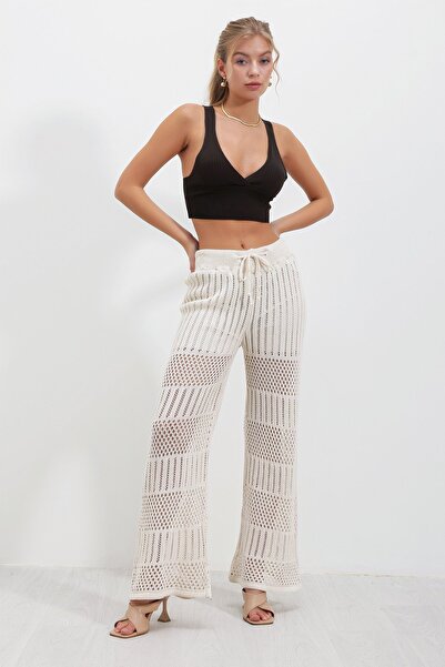 HAKKE Prolamované šněrovací kalhoty