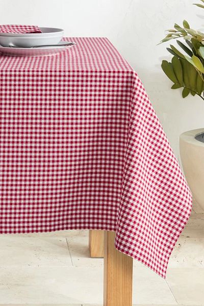 Pazar Kapısı Gingham Tablecloth Cotton 170x170