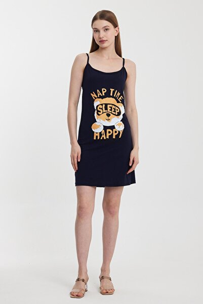 Penyelux Women's Beach Fashion Colorful Printed Tunic Pareo Navy Blue