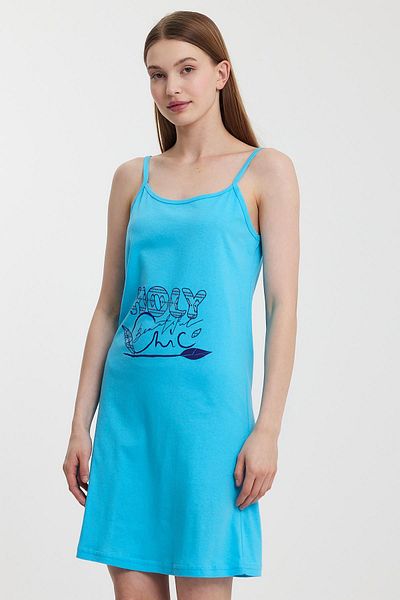 Penyelux Women's Printed Beach Textile Dress Sea Fashion Tunic Pareo Blue
