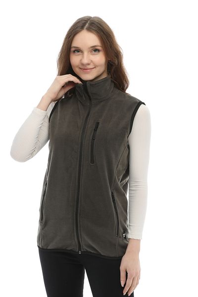 GHASSY CO. Women's Khaki Fleece Multi-Pocket Trekking Dark Sports Vest