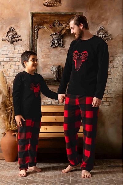 CALİA Men's Crew Neck Fleece Pajamas Tracksuit Set