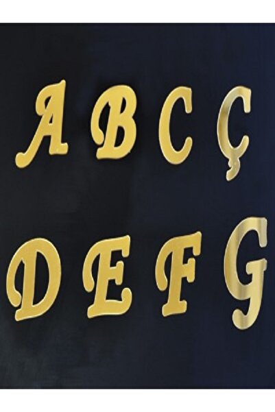 Kazanabil AYNALI HARF STİCKER GOLD Y HARFİ