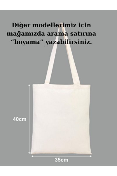 Cemira Arabalı Çocuk Boyama Çantası, Anaokulu Boyama Bez Çanta Tote Bag