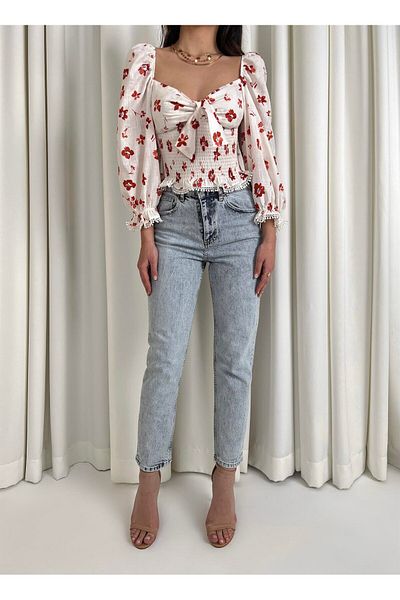 ByCukurovaFrango Leo Anii 90 Dora Penelope Mom Jean Lycra Pantaloni de blugi pentru spălarea zăpezii
