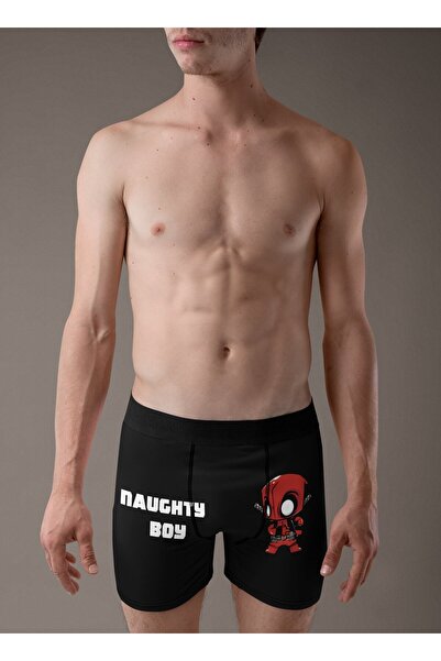 Fuddy Moda Άνετο Boy Written Deadpool Printed Modal Combed Cotton Boxer για αγόρια