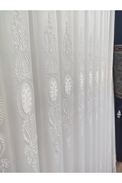 perhal perde ve halı DAMAKS OSMANALI DESEN YÜKSEK KALİTELİ 1-3 SIK PİLE TÜL PERDE, ÜTÜ İSTEMEYEN YENİ SEZON TÜL PERDE
