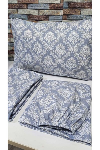 Gasel Home Set de husă de pilotă, CU FRUNZĂ DE BUMBAC, pentru o singură persoană (model șal-DAMAKS)