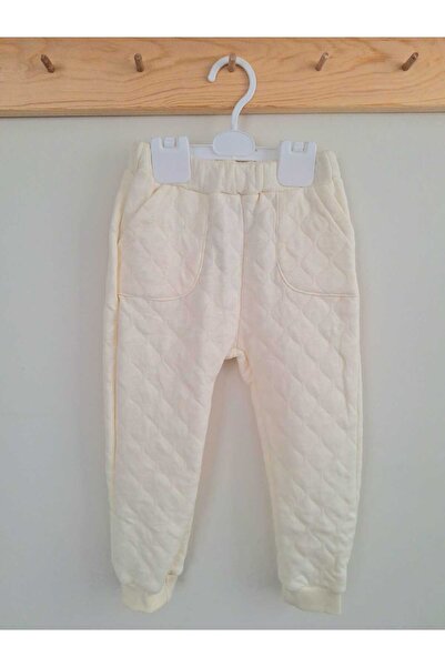 Nimini Kids Kapitone Cepli Ekru Kız Çocuk Pantolon (3-6 yaş)