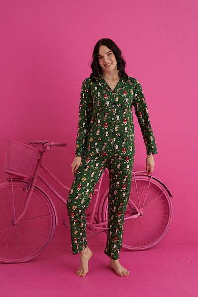 ELİZ HOMEWEAR SET PIJAMA BUMBAC CU NASTURII