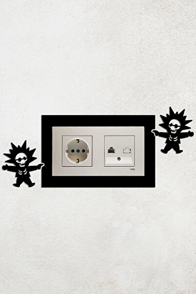 markcat Elektrik Çarpan Çocuk Tasarım 2li Priz Çerçevesi (İÇ ÖLÇÜ 15,5X8,4 CM...