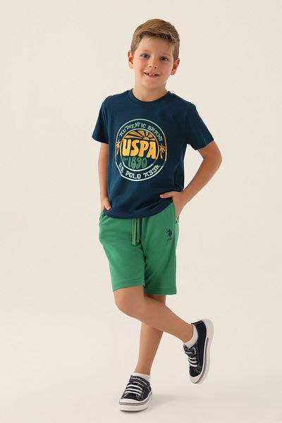 U.S. Polo Assn. Us1741 Σετ Παλάμης Λεπτομέρειας Αγόρι Πάνω και Κάτω