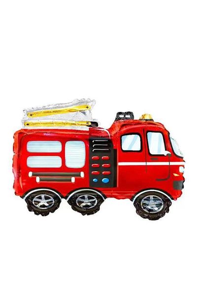 Parti Station Fire Department 5 Year Old Balloon Set Fireman Foil Balloon Set Fire Department Concept Birthday Set