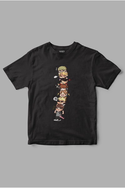 Gries تي شيرت مطبوع عليه عبارة "Friendly" من Bts