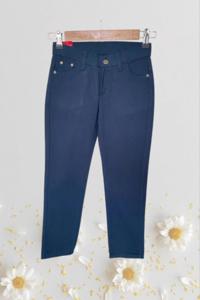 Nacar Kız Erkek Çocuk 23 Nisan Keten Ayarlanabilir Bel Okul Gösteri Pantolonu 024