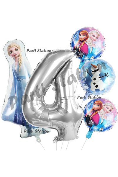 Parti Station Frozen Elsa Balloon Set Age 4 Frozen Frozen Elsa Concept Birthday Party Balloon Set