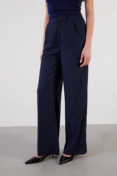 Addax Velcro Closure Wide Leg Trousers PN3301-İ7