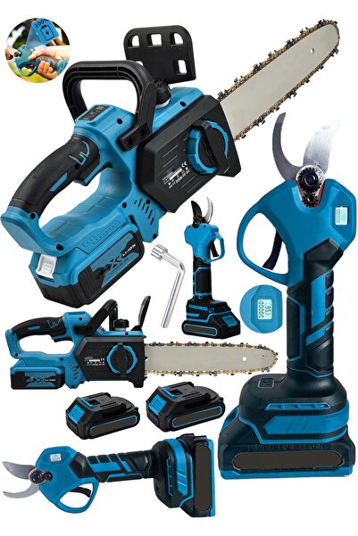 SCHUTZENGER 5520F Çift Akülü Dijital Göstergeli Şarjlı Budama Makası ve Şarjl...