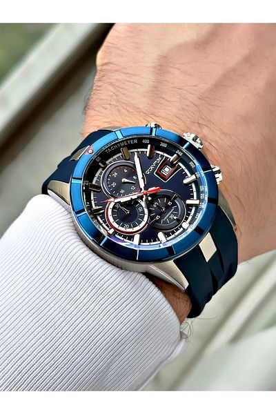Quantum Hng893.399 Silicone Cord Steel Case Men's Wristwatch 10 Atm Waterproof
