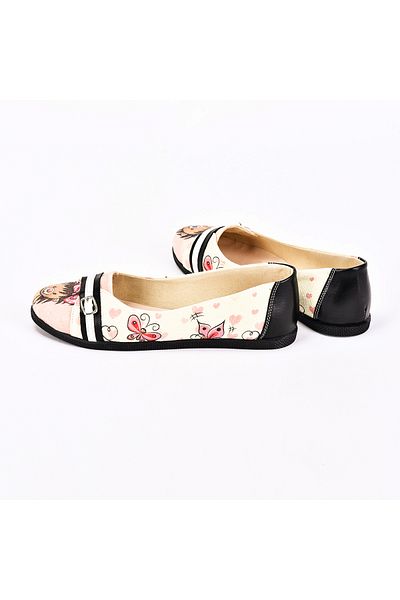 Cotto Shoes Printed Colorful Linen Women's Ballerinas